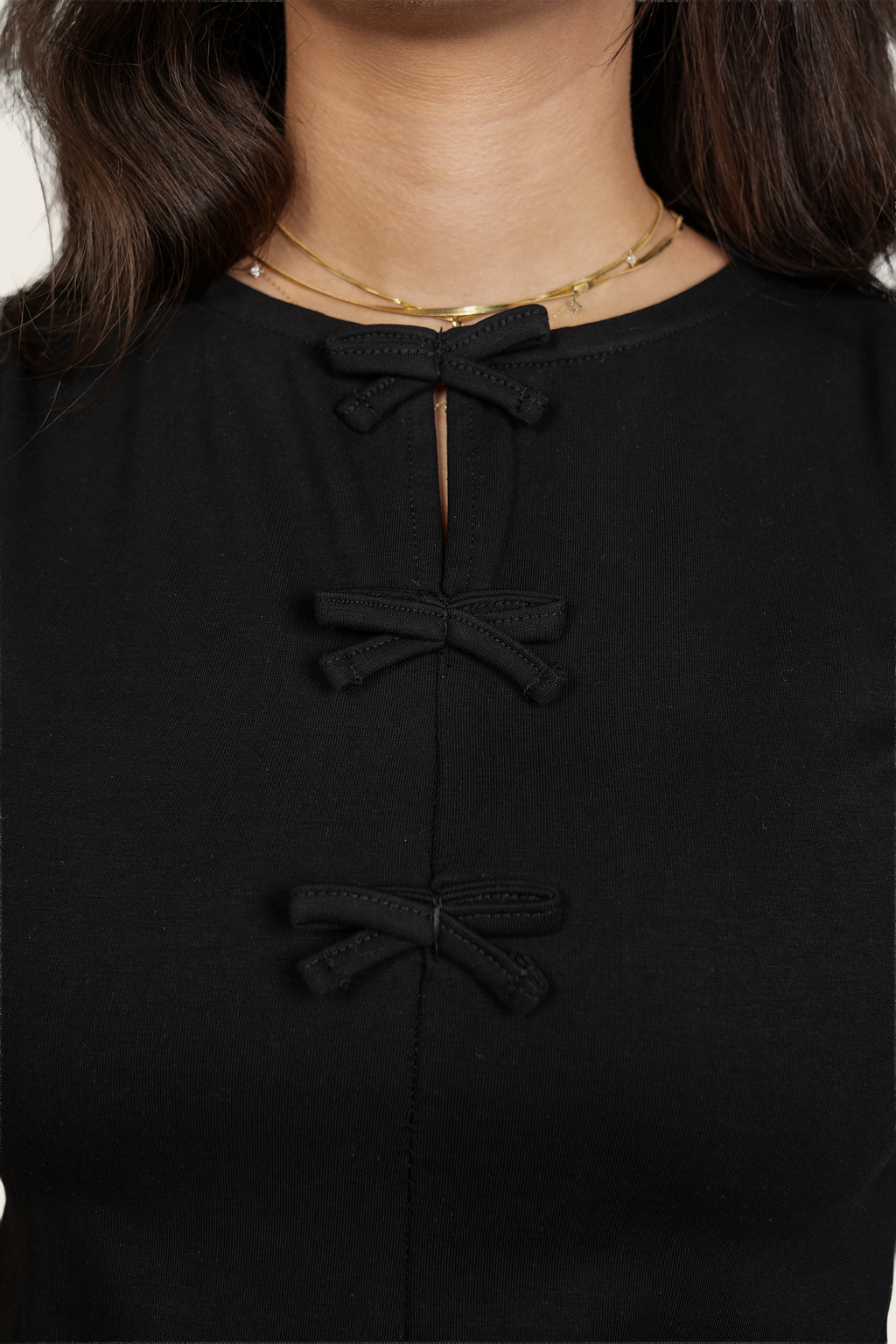 The Bow Top in black