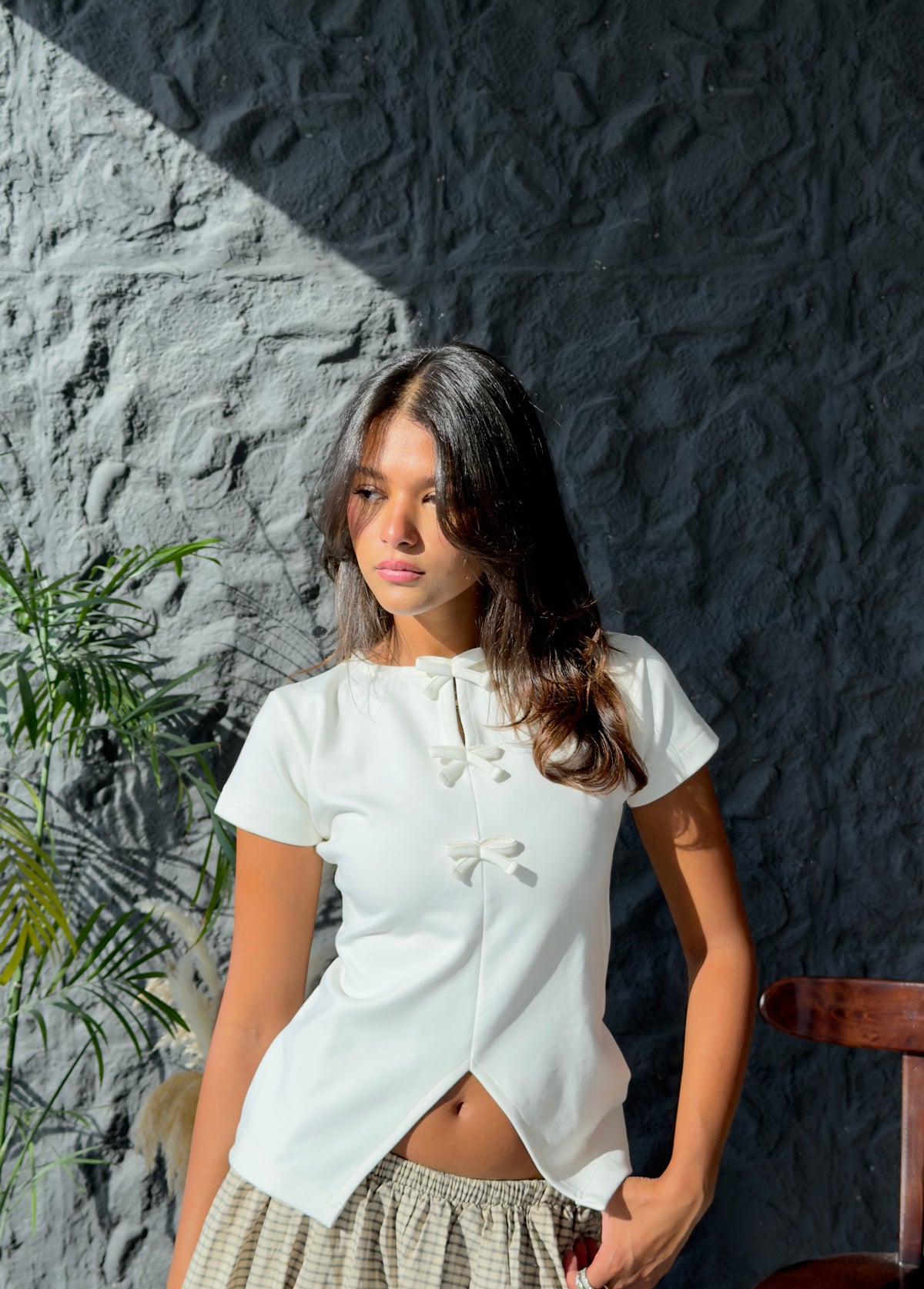 The Bow Top in White